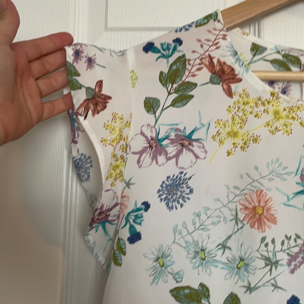 George floral flutter sleeve tank top - Picture 4 of 9